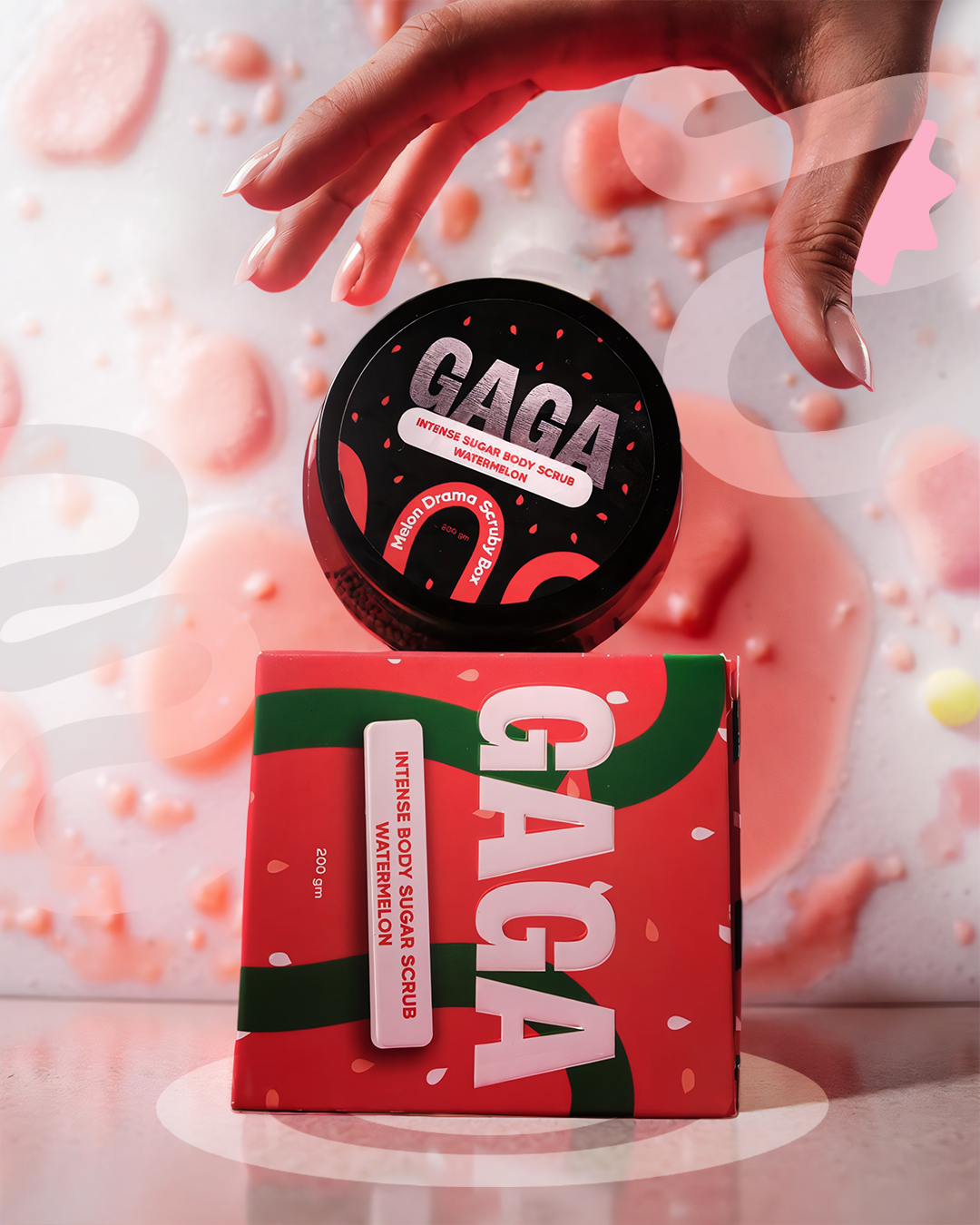 🎁 Melon Drama watermelon sugar scrubby box - Single | 200gm